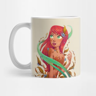 Woman and Flowers Mug